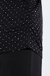 Bluse i slim fit med pyntesten og vandfaldsudskæring