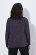 Skjorte, dekorative steiner, slim fit, drapert utringning, lange ermer