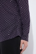Skjorte, dekorative steiner, slim fit, drapert utringning, lange ermer