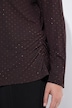 Skjorte, dekorative steiner, slim fit, drapert utringning, lange ermer