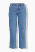 Wide-Leg-Jeans, vorverlegte Naht, Komfortbund