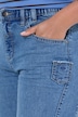 Wide-Leg-Jeans, vorverlegte Naht, Komfortbund