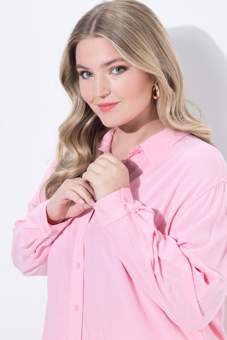 Bluse, oversized, Zitronen, Langarm