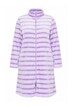 Striped Collared Zip-Up Bathrobe