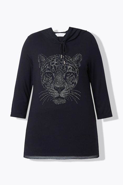 Longshirt, glittersteentjes-diermotief