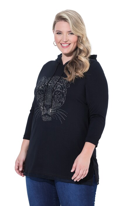 tunika s potiskem zvířat a třpytivými kamínky