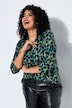 High-Contrast Leopard Print 3/4 Sleeve Tee
