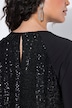 Paillettenkleid, Rundhals, Raglan-Langarm