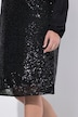 Paillettenkleid, Rundhals, Raglan-Langarm