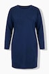 Sweatkleid, Flockdruck, Rundhalsausschnitt, Langarm
