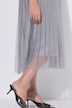 Midikleid, Plisseerock, A-Linie, Rundhalsausschnnitt