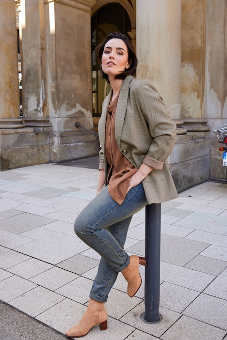 Blazer, Hahnentritt-Muster, Reverskragen, Langarm