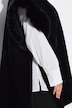 Cape, details van imitatiebont, overhemdkraag, knoopsluiting