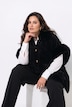 Cape, details van imitatiebont, overhemdkraag, knoopsluiting