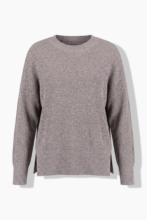 Pullover, meliert, Rundhalsausschnitt, Langarm