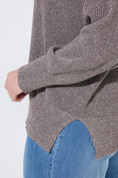 Pullover, meliert, Rundhalsausschnitt, Langarm