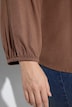 Bluse, gesmokter Rundhalsausschnitt, Langarm