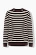 Pullover, Ringel, Knopfleiste, Rundhals, Langarm