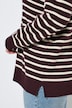 Pullover, Ringel, Knopfleiste, Rundhals, Langarm
