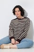 Pullover, Ringel, Knopfleiste, Rundhals, Langarm