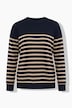 Pullover, Ringel, Knopfleiste, Rundhals, Langarm