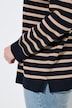 Pullover, Ringel, Knopfleiste, Rundhals, Langarm