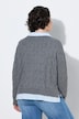 2-in-1-Pullover, Zopfmuster, Hemdkragen, Langarm