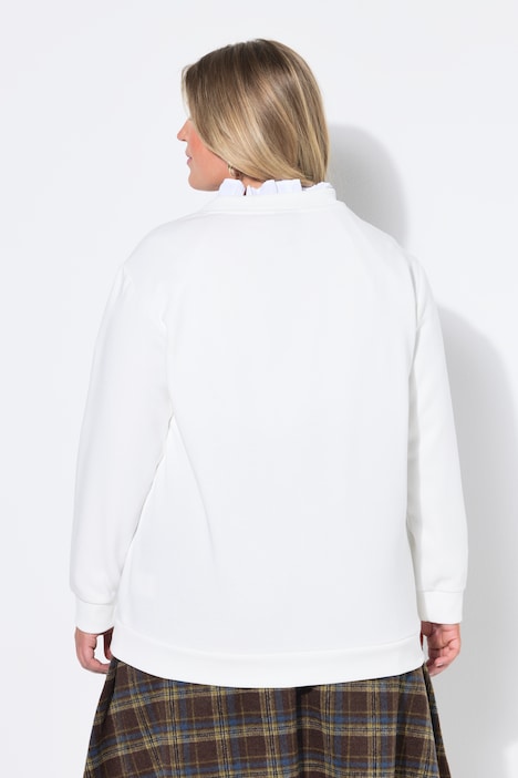 Sweater, Dackel-Stickerei, Rundhals, Langarm