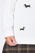 Sweater, Dackel-Stickerei, Rundhals, Langarm