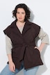 Gilet matelassé (sans manches), coupe oversize et col à revers