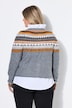 Norweger-Strickjacke, Slim, Rundhals, Langarm