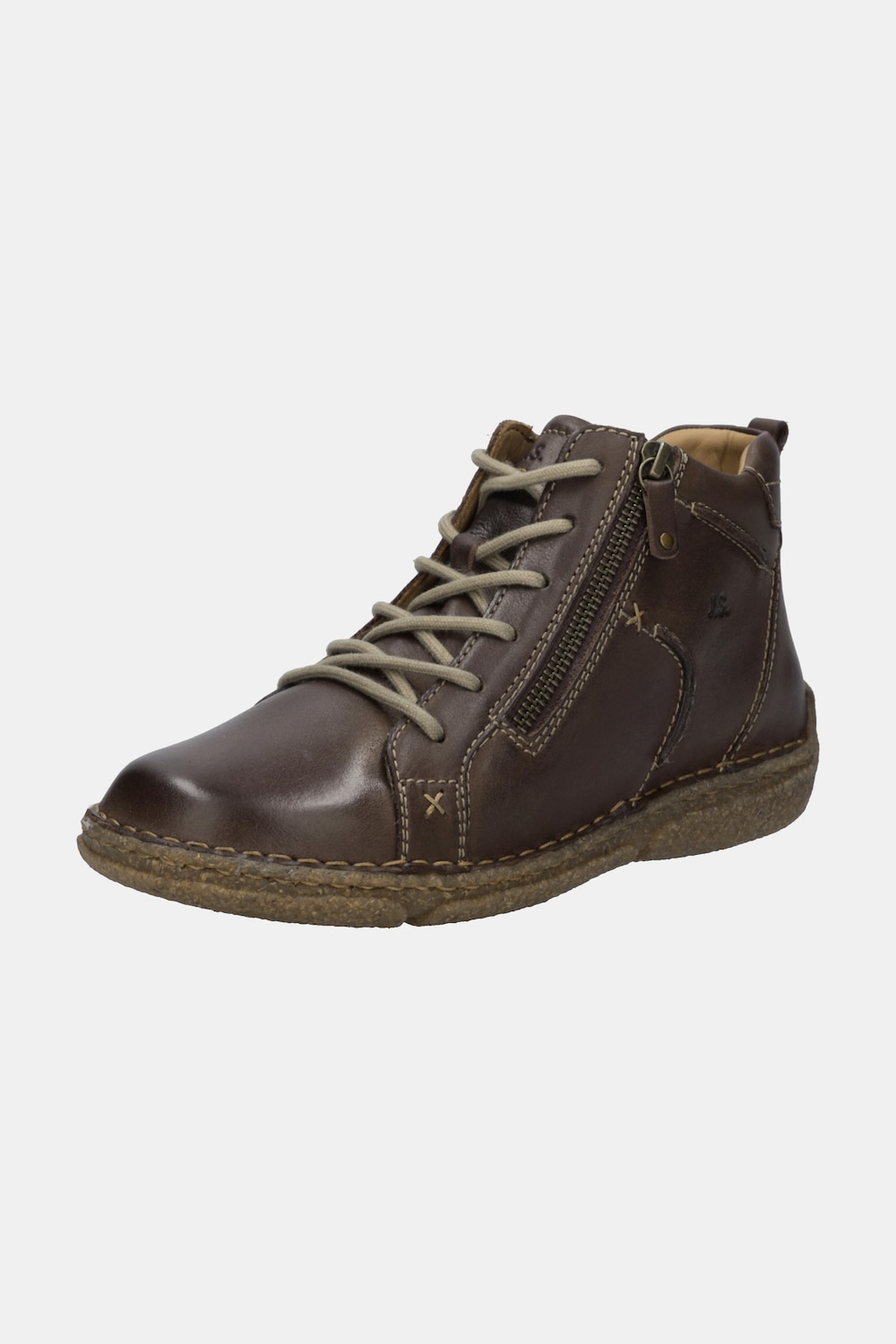 Leder-Boots, Josef Seibel, Plüschfutter, Zipper, Weite G