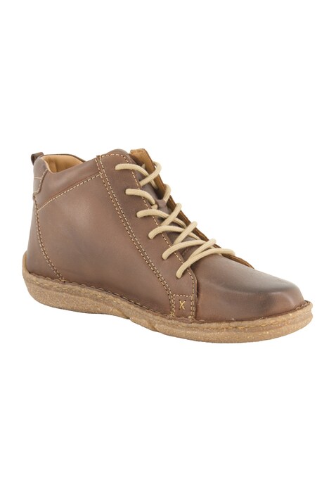 Leather boots, Josef Seibel, plush lining, zip, width G