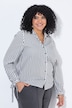 Bluse, Streifen, Oversized, Hemdkragen, Langarm