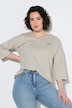 Shirt, Ringel, Stickerei, Rundhals, 3/4-Arm