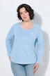 Shirt, kleiner Druck, Classic, Rundhals, Langarm