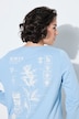 Shirt, kleiner Druck, Classic, Rundhals, Langarm
