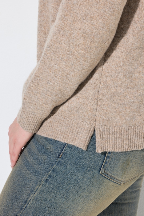Strickjacke, Norwegermuster, Rundhals, Langarm