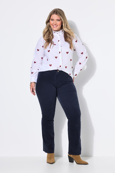 Pantalon en velours côtelé Sarah, coupe Bootcut avec jambe étroite, taille confortable