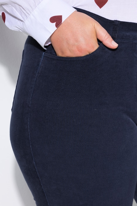 Pantalon en velours côtelé Sarah, coupe Bootcut avec jambe étroite, taille confortable