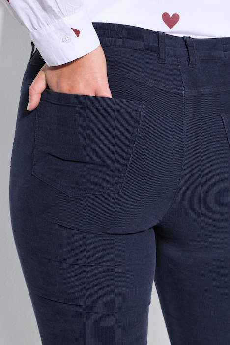 Pantalon en velours côtelé Sarah, coupe Bootcut avec jambe étroite, taille confortable