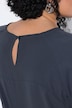 Kleid, Rundhals, 3/4-Ballonärmel, betonte Raglannähte
