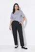 Pantalon Rose à pinces, jambe large, matière stretch