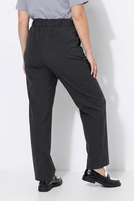 Pantalon Rose à pinces, jambe large, matière stretch