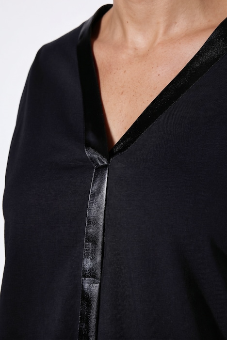 T-Shirt, Comfort Fit, Satin-Einsatz, CutOut am Halbarm, Angel of Style x MIAMODA