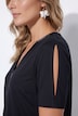 T-Shirt, Comfort Fit, Satin-Einsatz, CutOut am Halbarm, Angel of Style x MIAMODA