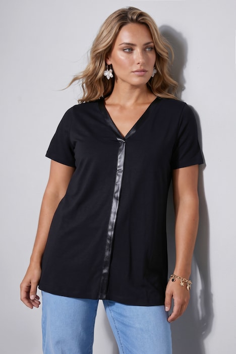T-Shirt, Comfort Fit, Satin-Einsatz, CutOut am Halbarm, Angel of Style x MIAMODA