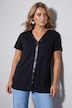 T-Shirt, Comfort Fit, Satin-Einsatz, CutOut am Halbarm, Angel of Style x MIAMODA