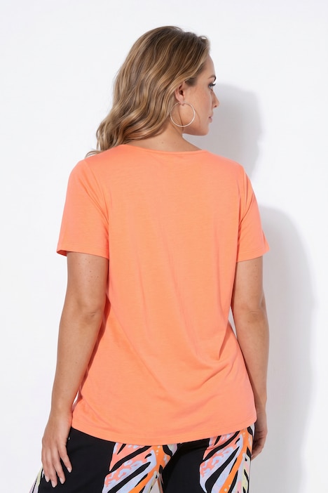 T-Shirt, Comfort Fit, Satin-Einsatz, CutOut am Halbarm, Angel of Style x MIAMODA