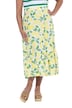 Lemon Print Comfort Waist Flounce Panel Skirt